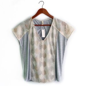 NWT Anthro Sea Fan Embroidered Top Women’s Small